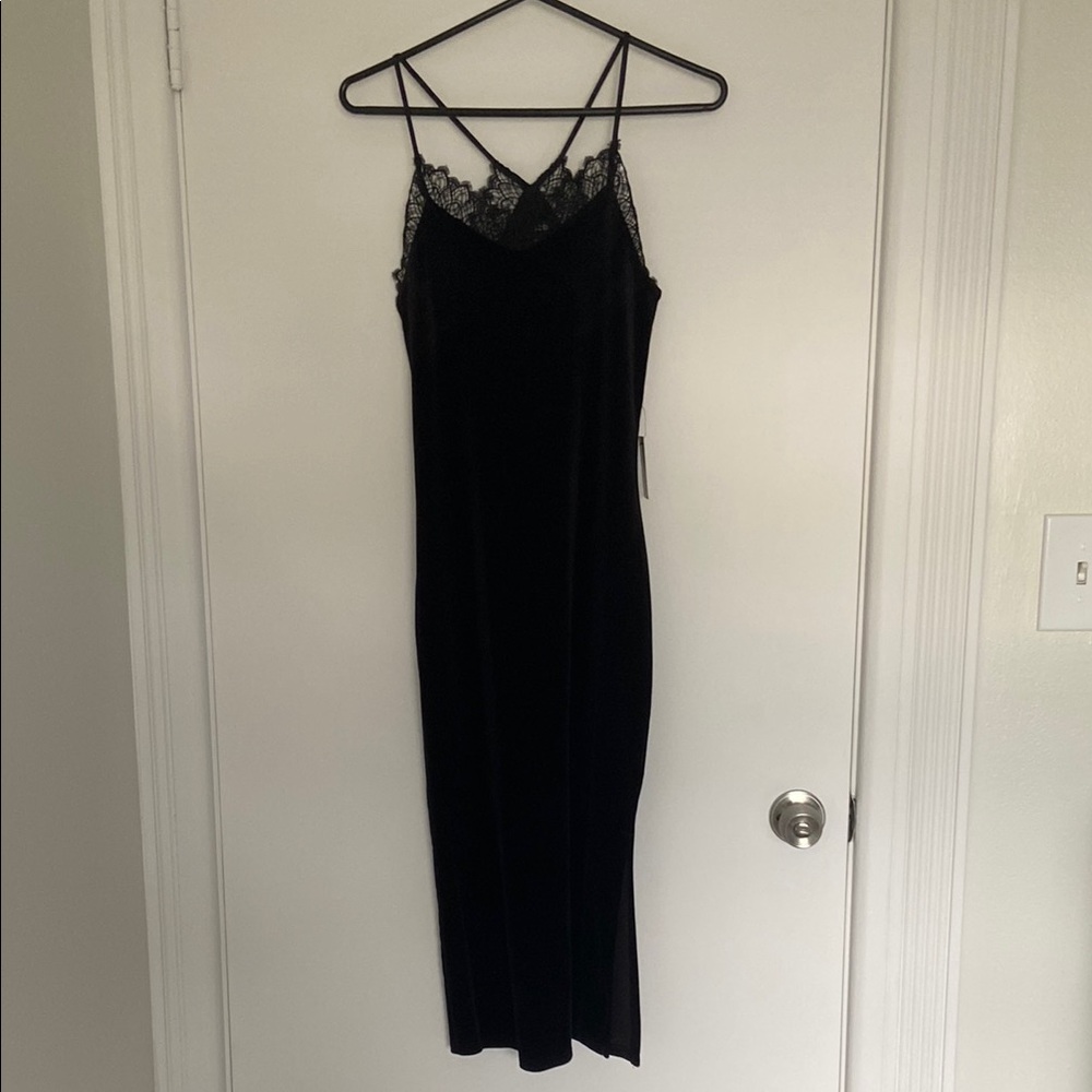 Express Black Velvet Dress